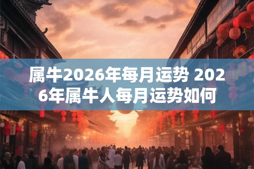 属牛2026年每月运势 2026年属牛人每月运势如何 属牛2026年每月运势 2026年属牛人每月运势如何