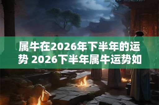 属牛在2026年下半年的运势 2026下半年属牛运势如何