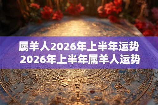 属羊人2026年上半年运势 2026年上半年属羊人运势如何