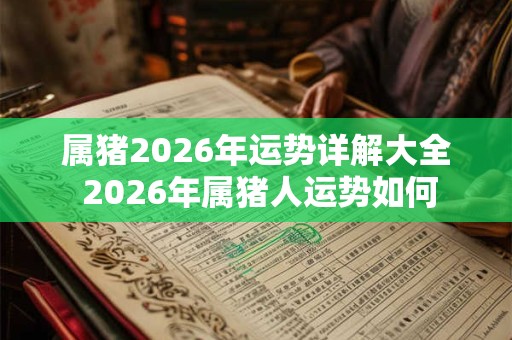 属猪2026年运势详解大全 2026年属猪人运势如何