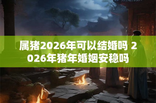 属猪2026年可以结婚吗 2026年猪年婚姻安稳吗 属猪2026年可以结婚吗 2026年猪年婚姻安稳吗