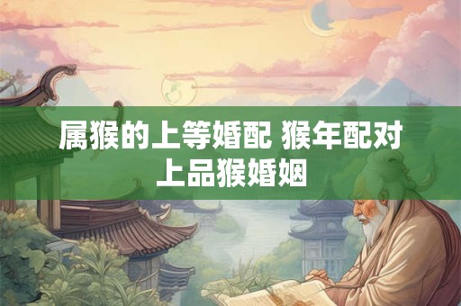 属猴的上等婚配 猴年配对上品猴婚姻