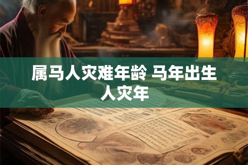 属马人灾难年龄 马年出生人灾年 属马人灾难年龄 马年出生人灾年