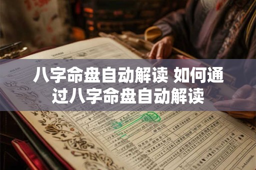八字命盘自动解读 如何通过八字命盘自动解读 八字命盘自动解读 如何通过八字命盘自动解读