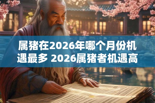 属猪在2026年哪个月份机遇最多 2026属猪者机遇高峰月
