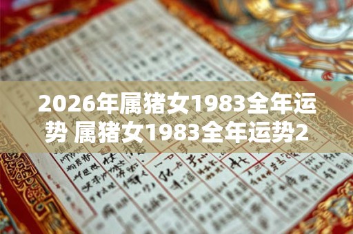 2026年属猪女1983全年运势 属猪女1983全年运势2026如何