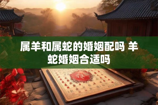 属羊和属蛇的婚姻配吗 羊蛇婚姻合适吗