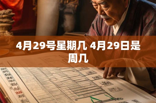 4月29号星期几 4月29日是周几 4月29号星期几 4月29日是周几