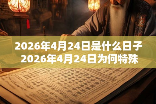2026年4月24日是什么日子 2026年4月24日为何特殊 2026年4月24日是什么日子 2026年4月24日为何特殊