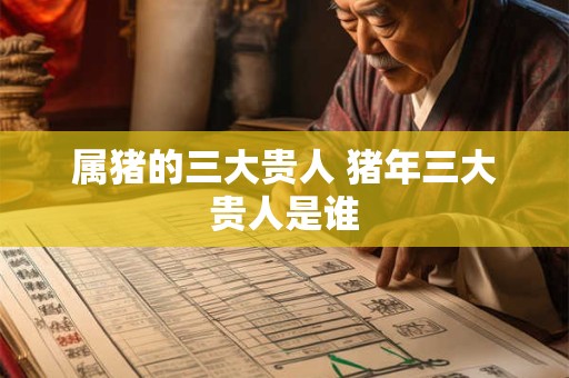 属猪的三大贵人 猪年三大贵人是谁 属猪的三大贵人 猪年三大贵人是谁