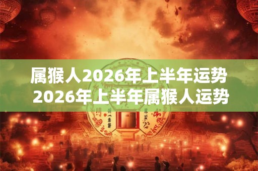属猴人2026年上半年运势 2026年上半年属猴人运势如何 属猴人2026年上半年运势 2026年上半年属猴人运势如何