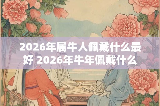 2026年属牛人佩戴什么最好 2026年牛年佩戴什么