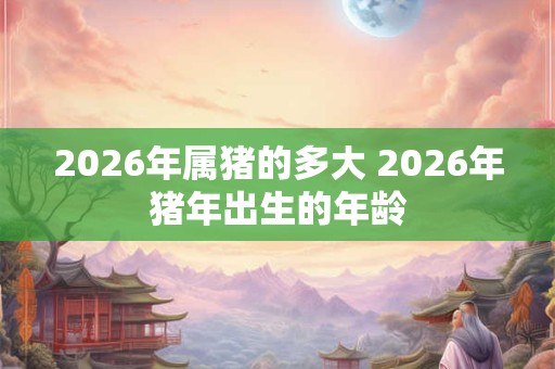 2026年属猪的多大 2026年猪年出生的年龄