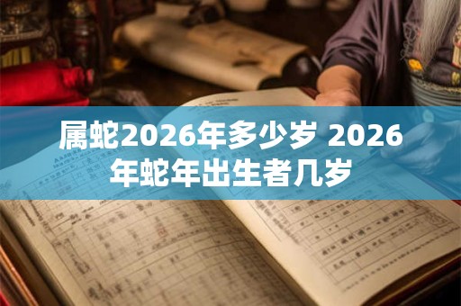 属蛇2026年多少岁 2026年蛇年出生者几岁 属蛇2026年多少岁 2026年蛇年出生者几岁