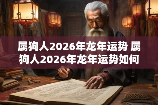 属狗人2026年龙年运势 属狗人2026年龙年运势如何