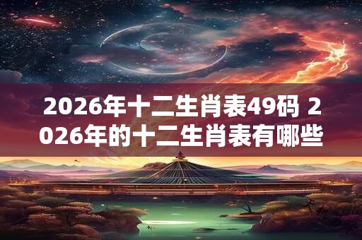 2026年十二生肖表49码 2026年的十二生肖表有哪些49码 2026年十二生肖表49码 2026年的十二生肖表有哪些49码