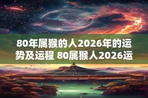 80年属猴的人2026年的运势及运程 80属猴人2026运势如何