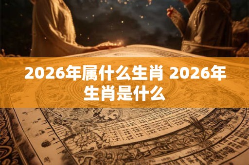 2026年属什么生肖 2026年生肖是什么