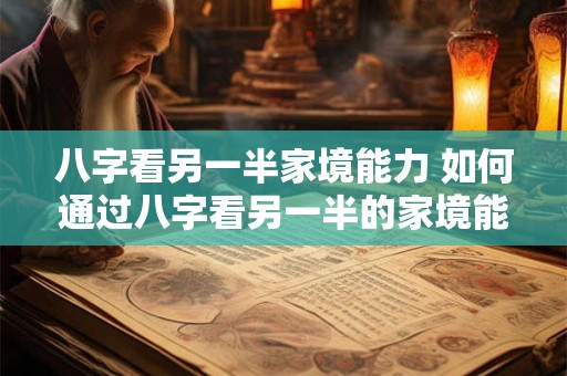 八字看另一半家境能力 如何通过八字看另一半的家境能力
