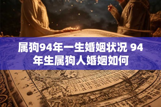属狗94年一生婚姻状况 94年生属狗人婚姻如何