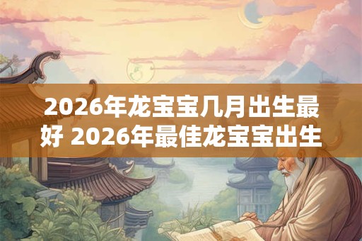 2026年龙宝宝几月出生最好 2026年最佳龙宝宝出生时间