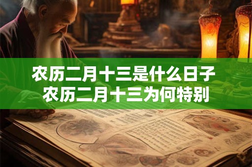 农历二月十三是什么日子 农历二月十三为何特别