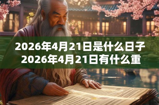 2026年4月21日是什么日子 2026年4月21日有什么重要意义 2026年4月21日是什么日子 2026年4月21日有什么重要意义