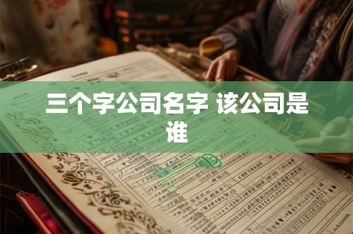三个字公司名字 该公司是谁 三个字公司名字 该公司是谁