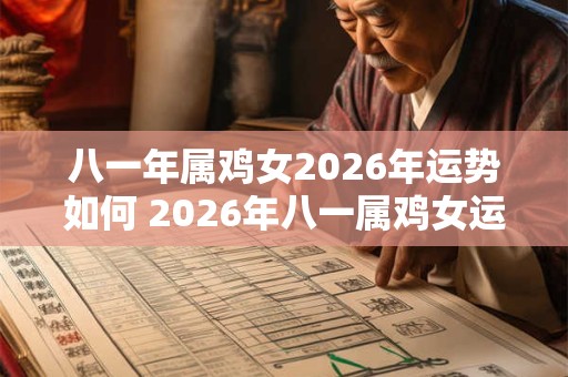 八一年属鸡女2026年运势如何 2026年八一属鸡女运势如何 八一年属鸡女2026年运势如何 2026年八一属鸡女运势如何