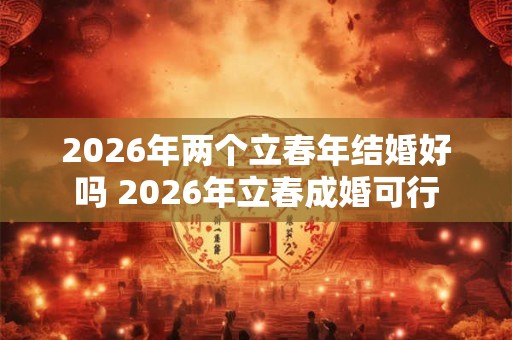 2026年两个立春年结婚好吗 2026年立春成婚可行