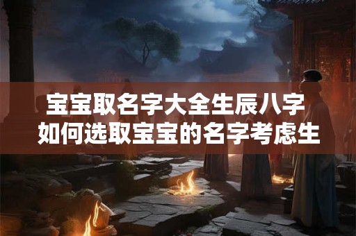 宝宝取名字大全生辰八字 如何选取宝宝的名字考虑生辰八字