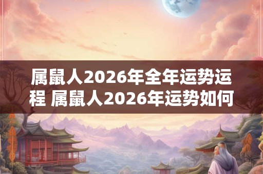 属鼠人2026年全年运势运程 属鼠人2026年运势如何 属鼠人2026年全年运势运程 属鼠人2026年运势如何