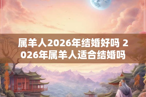 属羊人2026年结婚好吗 2026年属羊人适合结婚吗