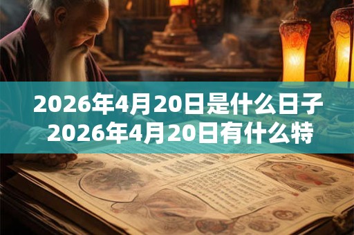 2026年4月20日是什么日子 2026年4月20日有什么特别的 2026年4月20日是什么日子 2026年4月20日有什么特别的