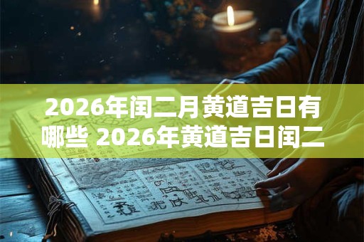 2026年闰二月黄道吉日有哪些 2026年黄道吉日闰二月有哪些
