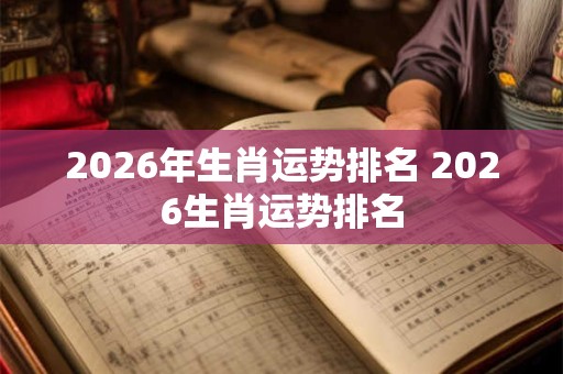 2026年生肖运势排名 2026生肖运势排名 2026年生肖运势排名 2026生肖运势排名