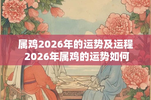 属鸡2026年的运势及运程 2026年属鸡的运势如何