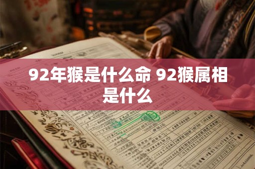 92年猴是什么命 92猴属相是什么