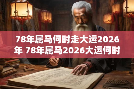 78年属马何时走大运2026年 78年属马2026大运何时到 78年属马何时走大运2026年 78年属马2026大运何时到
