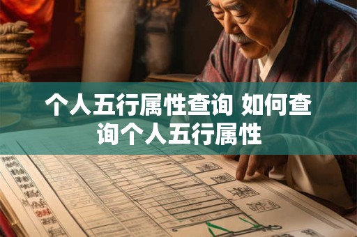 个人五行属性查询 如何查询个人五行属性 个人五行属性查询 如何查询个人五行属性