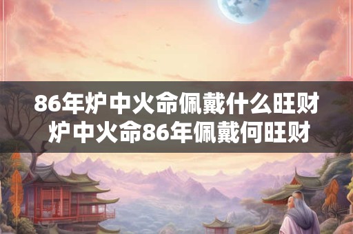 86年炉中火命佩戴什么旺财 炉中火命86年佩戴何旺财