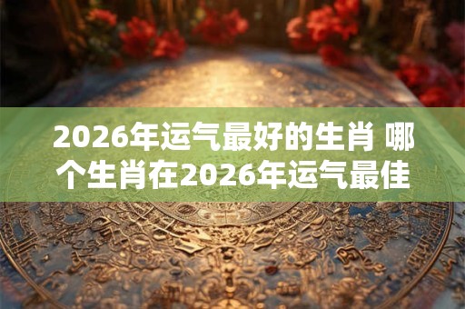 2026年运气最好的生肖 哪个生肖在2026年运气最佳