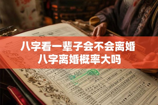 八字看一辈子会不会离婚 八字离婚概率大吗