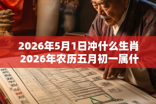 2026年5月1日冲什么生肖 2026年农历五月初一属什么生肖