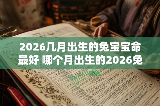 2026几月出生的兔宝宝命最好 哪个月出生的2026兔宝宝运势最佳
