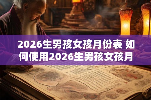 2026生男孩女孩月份表 如何使用2026生男孩女孩月份表预测宝宝性别 2026生男孩女孩月份表 如何使用2026生男孩女孩月份表预测宝宝性别