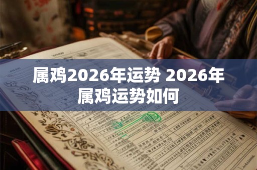 属鸡2026年运势 2026年属鸡运势如何