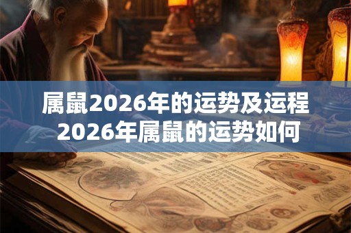 属鼠2026年的运势及运程 2026年属鼠的运势如何