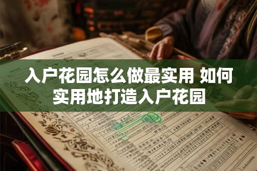 入户花园怎么做最实用 如何实用地打造入户花园
