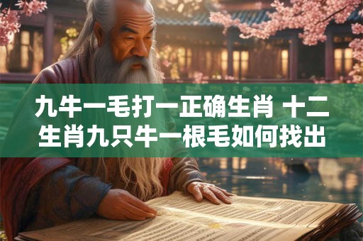 九牛一毛打一正确生肖 十二生肖九只牛一根毛如何找出正确生肖 九牛一毛打一正确生肖 十二生肖九只牛一根毛如何找出正确生肖